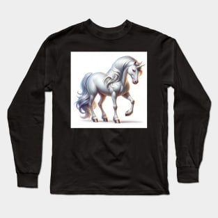 Unicorn Study - Fantasy AI Long Sleeve T-Shirt